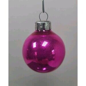 Vintage Solid Pink East Germany Glass Christmas Ornament 1940's